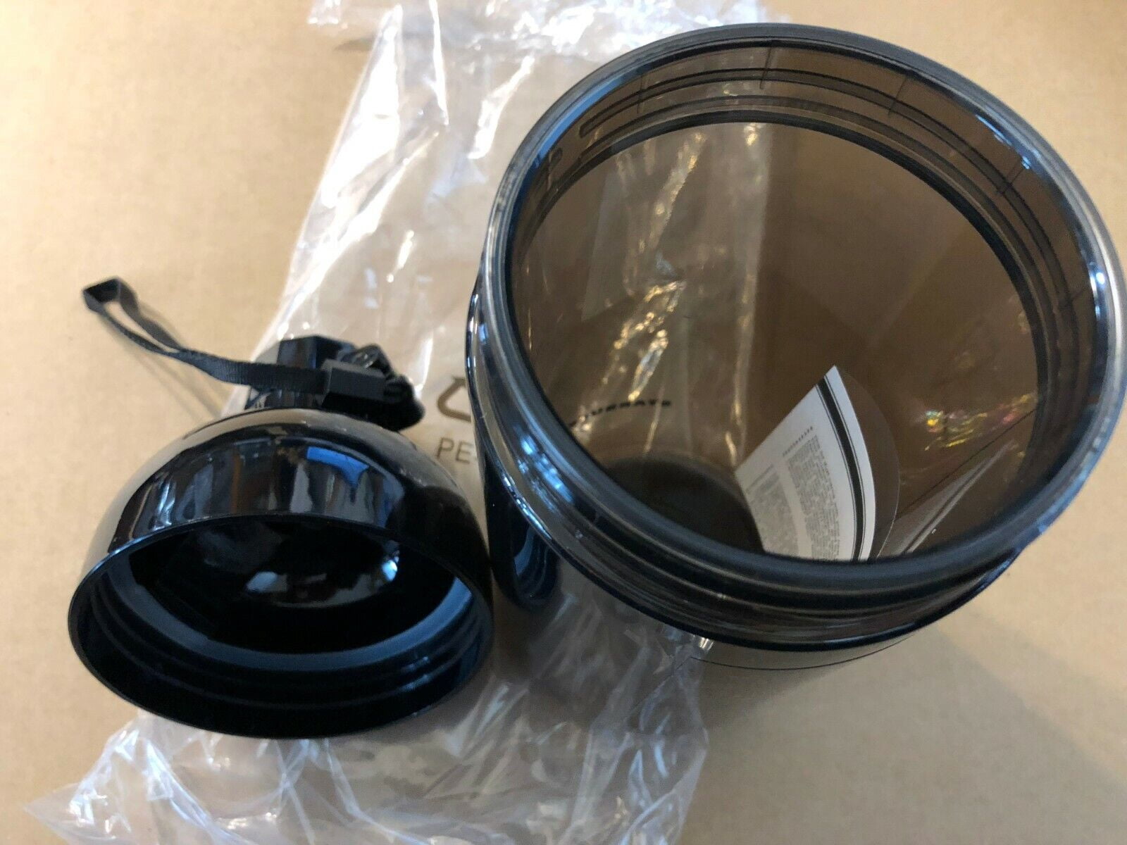 Starbucks Jumbo Black Water Bottle 31oz Locking Lid & Lanyard for carrying