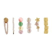 6 Pcs Classic Fashion Elf Hair Clips Hairdo Clip for Girls for Women Yellow