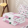 thumbnail image 5 of Homewish Cute Coquette Bowknot Zipper Twin Comforter Sets with Fitted Sheet and 2 Pillowcases,Pink Cute Flower Zipper Bedding Set For Kids,Pink Reversible,4-Piece, 5 of 7