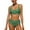 Green, variant on Charmo Women High Waisted Bikini Crop Top 2 Piece Bathing Suit Sports Swimsuit