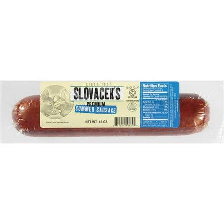 Slovacek's Premium Summer Sausage, 16 oz - Walmart.com