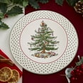 thumbnail image 4 of Spode Christmas Tree Polka Dot Cake Plate - 11" Cookie, Cupcake, Dessert Serving Platter - Porcelain Cake Stand for Holiday Gatherings - Dishwasher, Microwave, Freezer Safe, 4 of 6