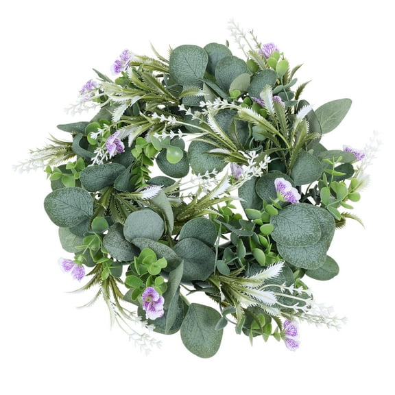 BESTYASH 24 Inch Green Eucalyptus Front Door Wreath, Decorative Hanging Spring Door Decor with Plastic Leaves