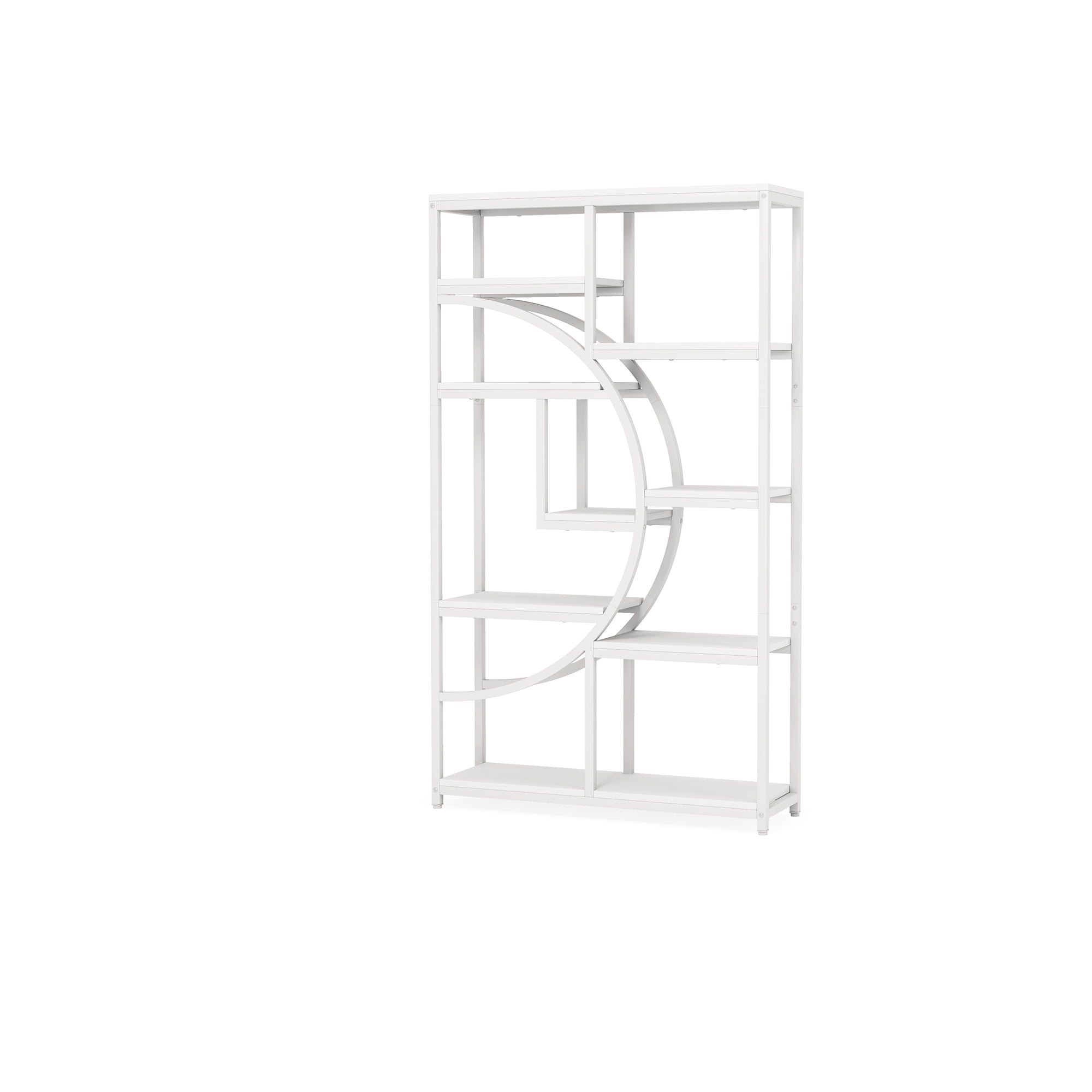 MAYEERTY Freestanding 9-Tier Etagere Bookshelf Industrial Charm Home Decor Display Shelf