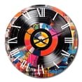thumbnail image 2 of Designart "Retro Vibes in Colorful Vinyl III" Music Oversized Wall Clock, 2 of 5