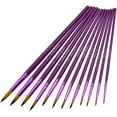 thumbnail image 4 of Paint Brushes, 12pcs Artist Paint Brushes Set Fine Pointed Paint Brushes for Acrylic Oil Watercolor Painting-Pearl Purple, 4 of 6