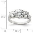 thumbnail image 2 of 925 Sterling Silver 3-Stone Cubic Zirconia Ring, 2 of 2