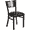 Walnut Wood Back/Black Vinyl Seat/Black Metal Frame, variant on Flash Furniture HERCULES Series Black Slat Back Metal Restaurant Chair - Walnut Wood Back & Seat
