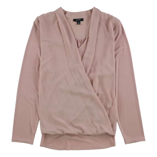 Alfani Blusa de punto LS para mujer, rosa, XX-Large Alfani Tejer