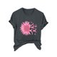 thumbnail image 1 of Blusas de Manga Corta para las Mujeres Divertida Impresión Cuello Redondo Camiseta Vintage, Blusas de Primavera para las Mujeres, 1 of 4