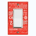 thumbnail image 1 of Metal Light Switch Wall Plate Outlet Cover (Coffee Shop Cafe Restaurant Sign Red White - Single Rocker), 1 of 2