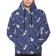 thumbnail image 4 of KLL Squirrel Flower Print Mens Hoodie Long Sleeve Casual Pullover Hooded Sweatshirt Fashion Drawstring Hoodies with Pocket-3X-Large, 4 of 6