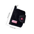 thumbnail image 3 of ZZkhGO Compact Snap Button Keychain Wallet, Solid Color Mini Purse with Ring, Portable Earbud Bag Card Holder for Student Daily Casual Outing Travel, Black, 3 of 6