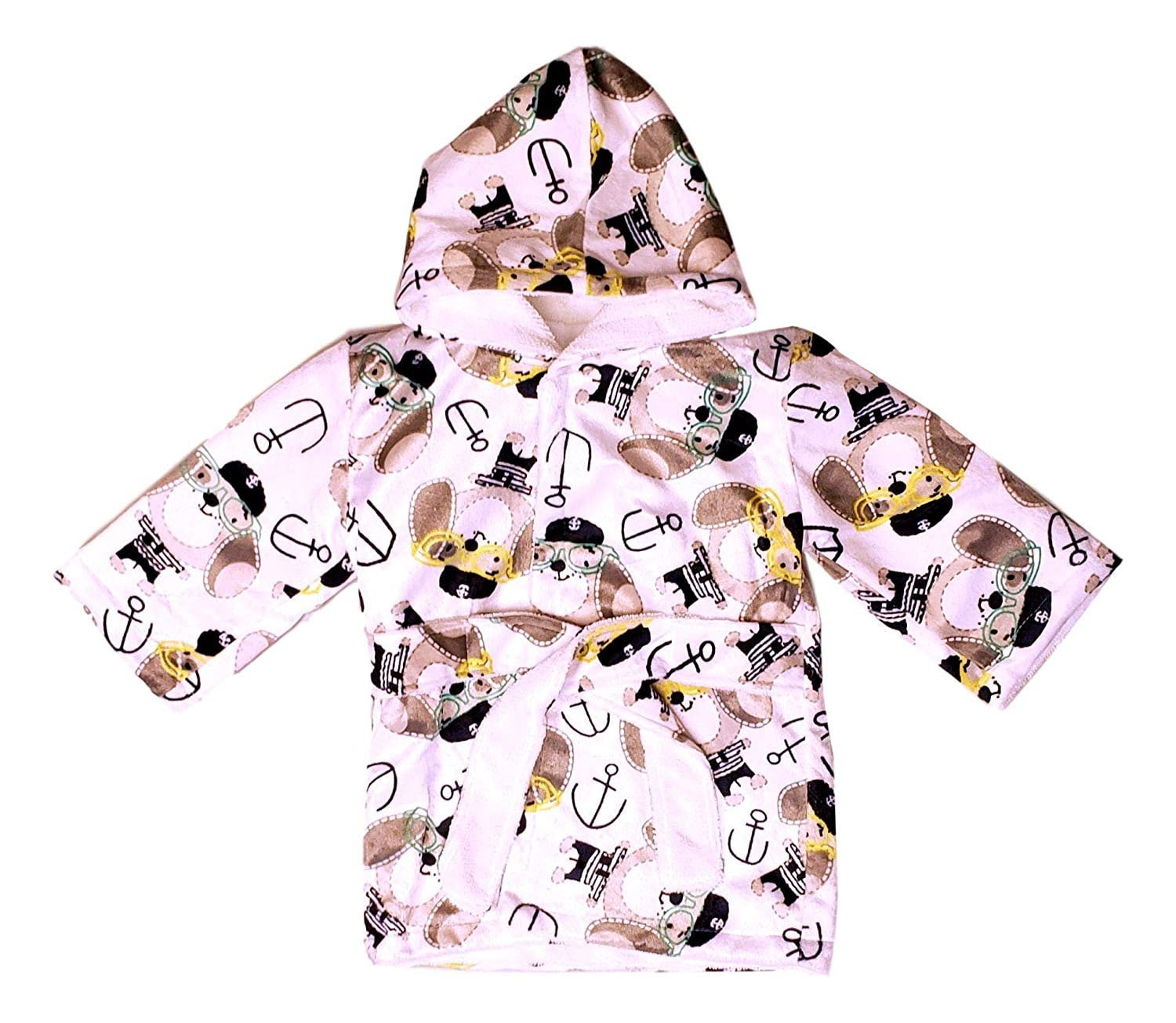 Cloud Island Infant Girls Robe 6-9 Months with Hood and Ears White/Hearts 