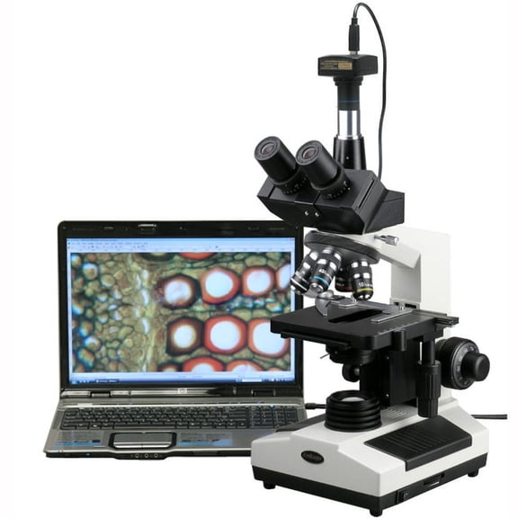AmScope 40X-2000X Doctor Veterinary Clinic Compound Microscope   8MP Digital Camera New
