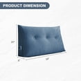 thumbnail image 2 of ANMINY Triangular Headboard Pillow with Side Pockets, Chenille Fabric, Bed Rest Reading Pillow, Removable & Washable Cover for Twin Beds, 2 of 7