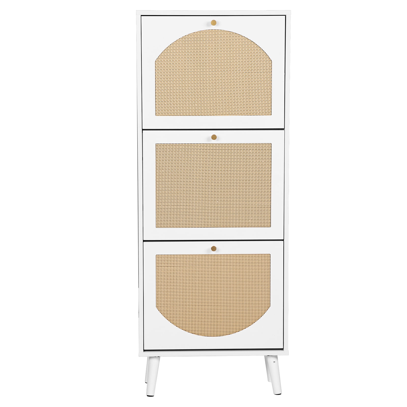 3-Tier Shoe Cabinet, 54*24*135cm, White
