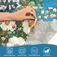 thumbnail image 3 of Yayeee Kitchen Curtains Light Filtering 27"x36" Rod Pocket Short Cafe Window Panel, Floral Garden, 3 of 7