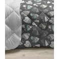 thumbnail image 3 of Ethnic Down Alternative Comforter, Bohemian Tribal Funky Geometric Triangles in Earth Tones Culture Motif, Microfiber Quilt for All Season, 5 Sizes, Dark Taupe Grey and Tan, by Ambesonne, 3 of 3