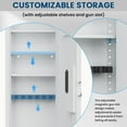 thumbnail image 5 of 53.15" Tall Wall Safe Between the Studs 16" Centers, Hidden Wall Safes With Removable shelfs and Adjustable Gun Rack, Biometric Wall Gun Safe for Home Rifle, Cash, Jewelry, Documents - White, 5 of 7