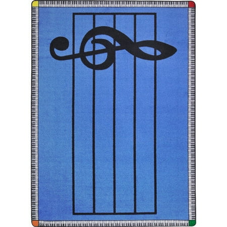 Joy Carpets Play Along Blue Kids Rug