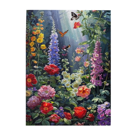 500 PCS Fantasy Flower 500 Piece Vibrant Jigsaw Puzzle Ideal for Relaxation and Family Fun Great for Relaxation and Display for Puzzle Enthusiast Unique and Beautiful Design Adults Wooden Puzzle