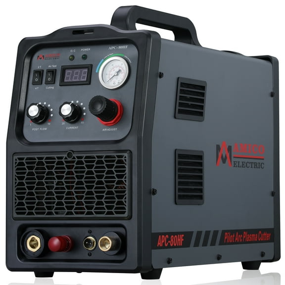 Amico APC-80HF, 80 Amp Non-touch Pilot Arc Air Plasma Cutter, 1.5 inch Clean Cut, 200-250V Professional Cutting Machine