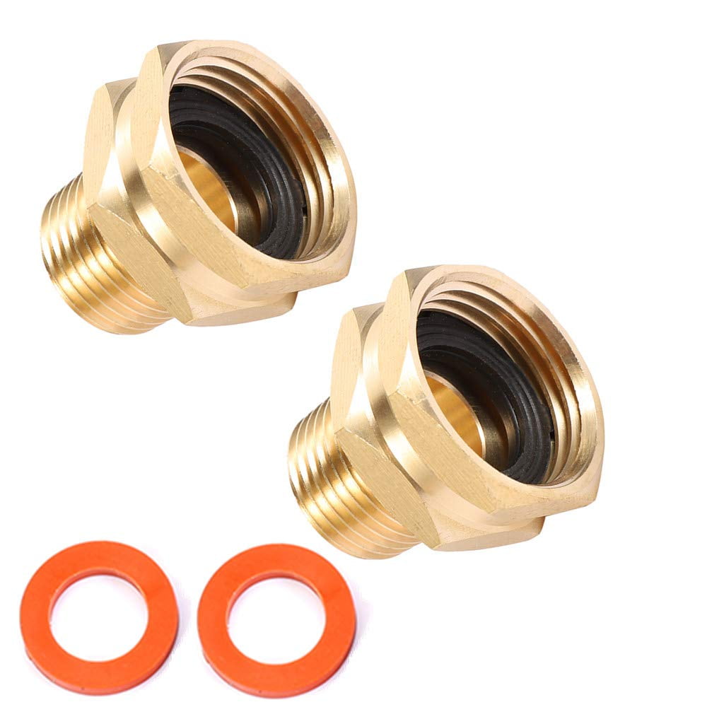 2Pcs 1/2" Barb x 3/4" Female GHT Thread Brass Garden Hose Pipe Fitting 