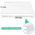 thumbnail image 5 of Acrylic Cutting Board with Counter Lip, 2024 Upgraded Thicker Clear Cutting Boards, 26.6 X 17.7 Inch Large Non-Slip Cutting Board for Kitchen Countertop Protection, Perfect Kitchen Gadgets & Gifts, 5 of 8
