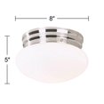 thumbnail image 2 of Lámpara de techo 360 Lighting con diseño de hongo, cúpula de 20 cm, acero cepillado, 2 of 2