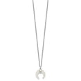 thumbnail image 4 of Auriga Fine Jewelry 925 Sterling Silver RH-plated Mother Of Pearl Moon w/2in ext. Necklace for Women 16", 4 of 6
