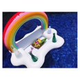 thumbnail image 5 of Portabebidas inflable con nube de arcoíris, portabebidas inflable con flamenco, barra flotante para piscina con 4 orificios para bebidas, accesorio de spa, 5 of 5