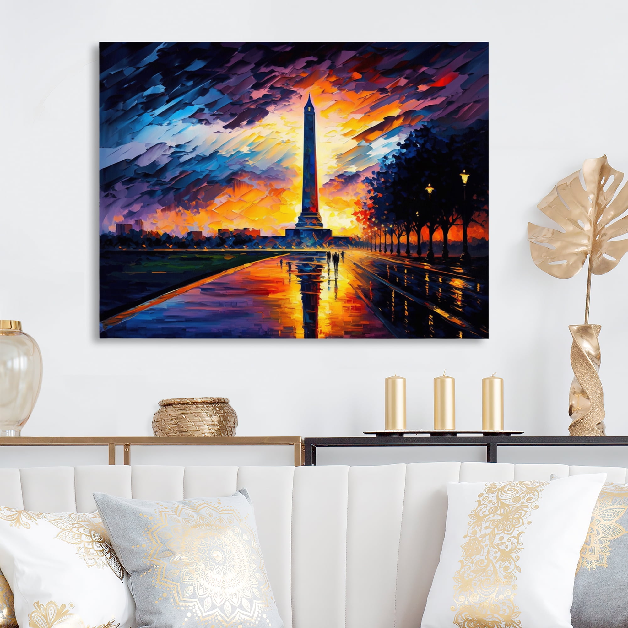 Designart Washington Skyline At Sunset I Canvas Wall Art