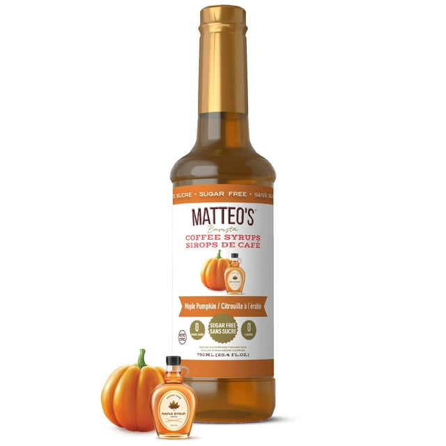 Matteo's Sugar Free Coffee Flavoring Syrup, Maple Pumpkin