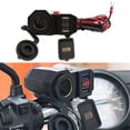 thumbnail image 4 of Motorcycle Phone , Motorcycle Handlebar Dual USB  With Waterproof  Lighter Mount, 4 of 8