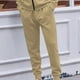 thumbnail image 3 of Pantalones largos de moda para hombre, de color liso, cómodos, informales, con cordón para fitness., 3 of 5