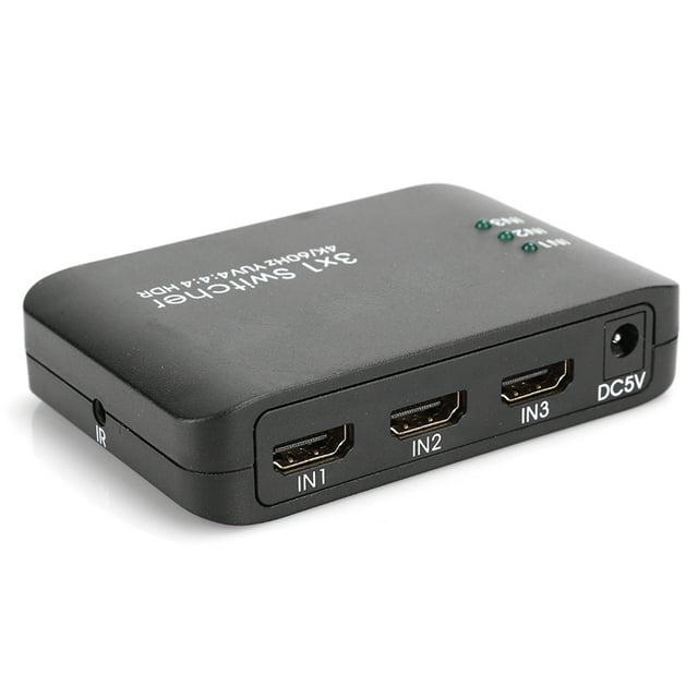 3x1 4K 2.0 Switcher HD IR Adaptateur de Répartiteur de Télécommande avec Indicateur LED
