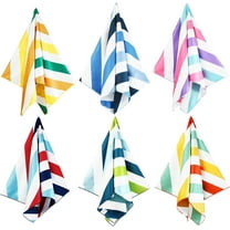 Whale Flotilla Striped Fish 100% Microfiber Towels & Washcloths, Multicolor, 6 Count