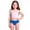 Dark Blue, variant on Girls Cute Triangle Swim Bottoms, Solid Color Bikini Briefs with Decorative Trim, Quick-Dry Swimwear Panty for Kids Beach and Pool(6-7 Years/Blue)