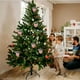 thumbnail image 4 of Fiudx Liquidación navideña Bolas de Navidad flocadas, bolas pintadas, decoración para árbol de Navidad, bolas de tela colgantes, arreglo decorativo, bolas de gamuza navideñas, 6 piezas, 4 of 7