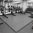 thumbnail image 2 of QHTER 12 Tiles Exercise Flooring Mats with Border, Non-Slip EVA Foam Protective Mats, Elastic Puzzle Play Mats, 1/2" Interlocking Floor Mats for Home Gym, Fitness Room, Workshop Equipment (Gray), 2 of 9