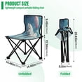 thumbnail image 3 of WOBOGO A White Horse Camping Chair Convenient Four Corner Backrest Folding Stool Can Hold Up to 220lbs, 3 of 8