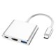 thumbnail image 1 of Adaptador USB-C a HDMI (compatible con 4K/30Hz) - Cable convertidor tipo C 3 en 1 para MacBook Pro 2017/2018, MacBook, Mac Pro, iMac, Chromebook y otros dispositivos USB 3.0 tipo C, 1 of 5