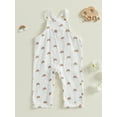thumbnail image 2 of Suealasg Baby Girls Boys Jumpsuit Sleeveless Rainbow Print Suspender Pants 3 6 12 18 Months Infant Girls Boys Casual Overalls, 2 of 7