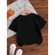 thumbnail image 2 of Young Girl "The Back To School Tour" Graphic Print Round Neck Short Sleeve White T-Shirt, Suitable For Back To School Season, 2 of 3
