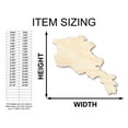 thumbnail image 2 of Unfinished Wood Armenia Country Shape - Eastern Europe Craft - up to 46" DIY 36" / 1", 2 of 4