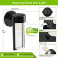 thumbnail image 4 of 4PCS LED Solar Wall Mount Light Outdoor Solar Powered Auto On/Off Waterproof Garden Decoration Post Porch Lights, 4 of 5