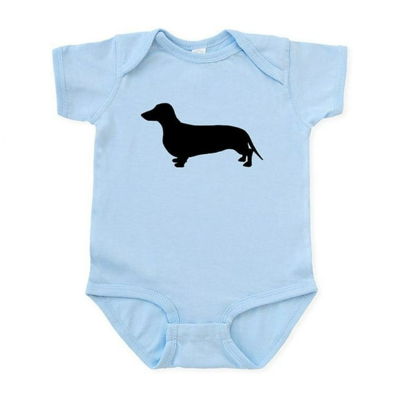 CafePress - Dachshund Silhouette Baby Light Bodysuit - Baby Light Bodysuit, Size Newborn - 24 Months