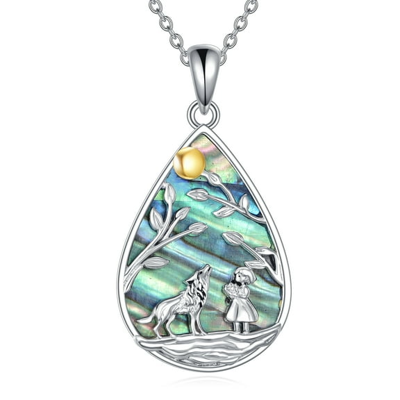 Wolf Necklace 925 Sterling Silver Wolf And Women Pendant Jewelry Gifts for Women