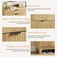 thumbnail image 6 of VEANERWOOD Fluted Shoe Cabinets with 2 Flip Drawers, Freestanding Narrow Shoe Rack Organizer with Drawers, Up To 20 Pairs, 6 of 9